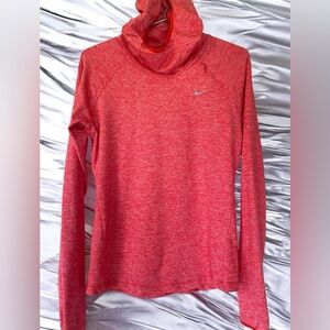 Nike Dri-Fit Coral-orange Marled Pullover Hoodie